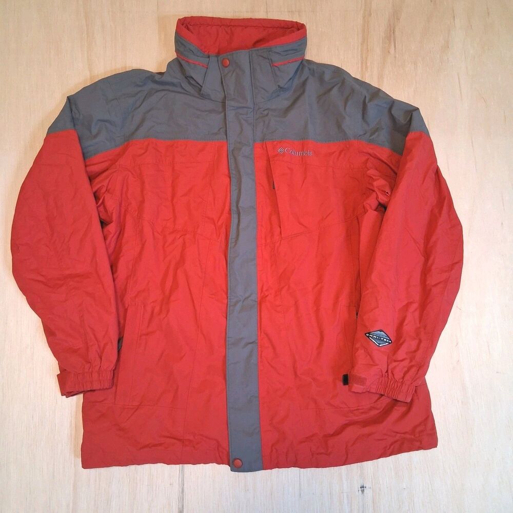 Columbia Jacket Mens Large Bugaboo Interchange Red Gray Vtg No Hood Y2K